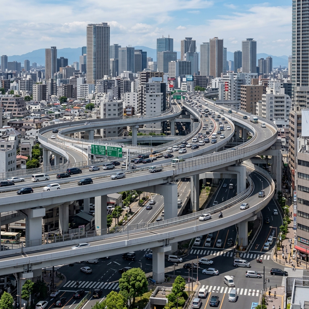 Metro Highway Overpass Interchange